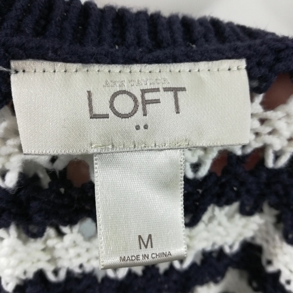 Ann Taylor Loft Factory Striped Sweater Size M - Picture 2 of 8